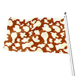 Chocolate And Milk Cow Print Flag