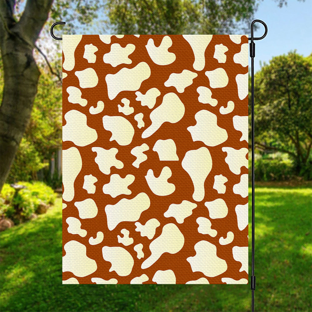 Chocolate And Milk Cow Print Garden Flag