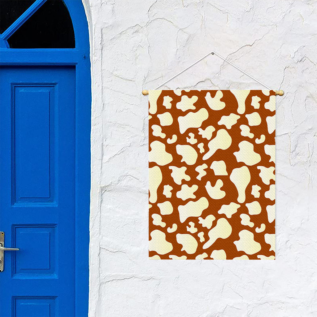 Chocolate And Milk Cow Print Garden Flag