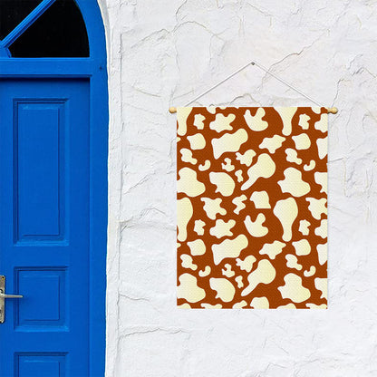 Chocolate And Milk Cow Print Garden Flag