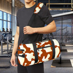 Chocolate And Milk Cow Print Gym Bag