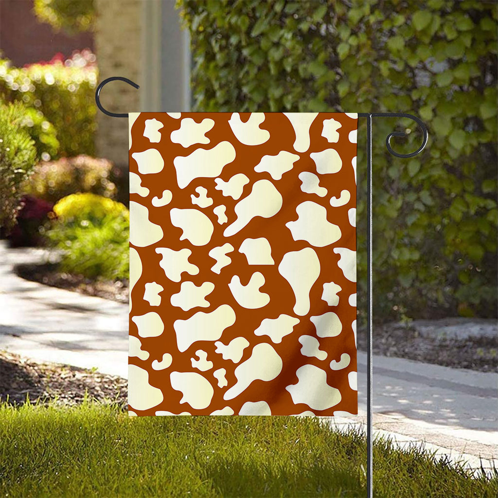 Chocolate And Milk Cow Print House Flag