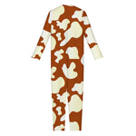 Chocolate And Milk Cow Print Jumpsuit