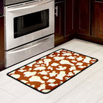 Chocolate And Milk Cow Print Kitchen Mat