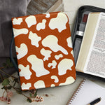 Chocolate And Milk Cow Print Leather Bible Cover