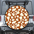Chocolate And Milk Cow Print Leather Spare Tire Cover