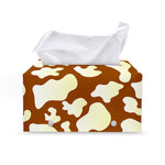 Chocolate And Milk Cow Print Leather Tissue Box Cover