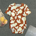 Chocolate And Milk Cow Print Men's Bodysuit