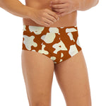 Chocolate And Milk Cow Print Men's Briefs