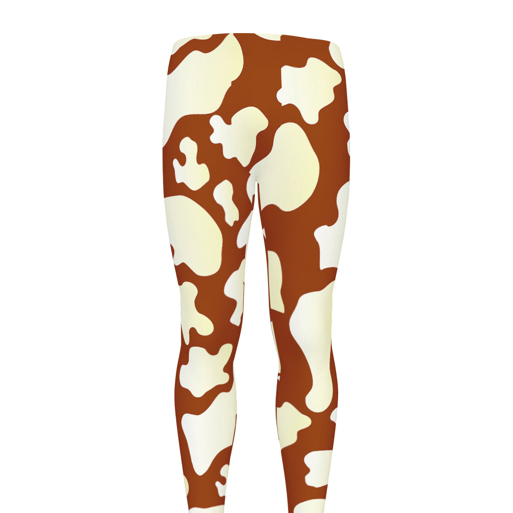 Chocolate And Milk Cow Print Men's leggings