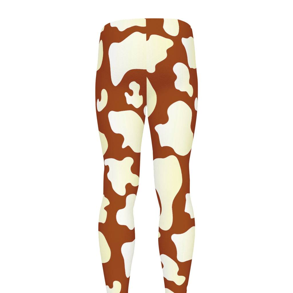 Chocolate And Milk Cow Print Men's leggings