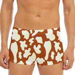 Chocolate And Milk Cow Print Men's Short Boxer Briefs