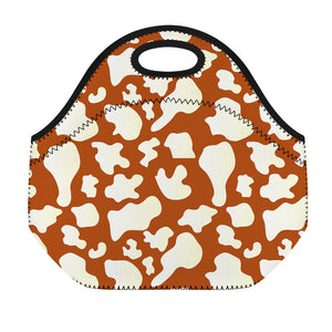 Chocolate And Milk Cow Print Neoprene Lunch Bag