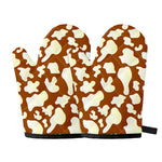 Chocolate And Milk Cow Print Oven Mitts