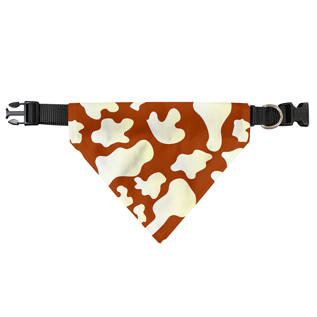 Chocolate And Milk Cow Print Over The Collar Dog Bandana