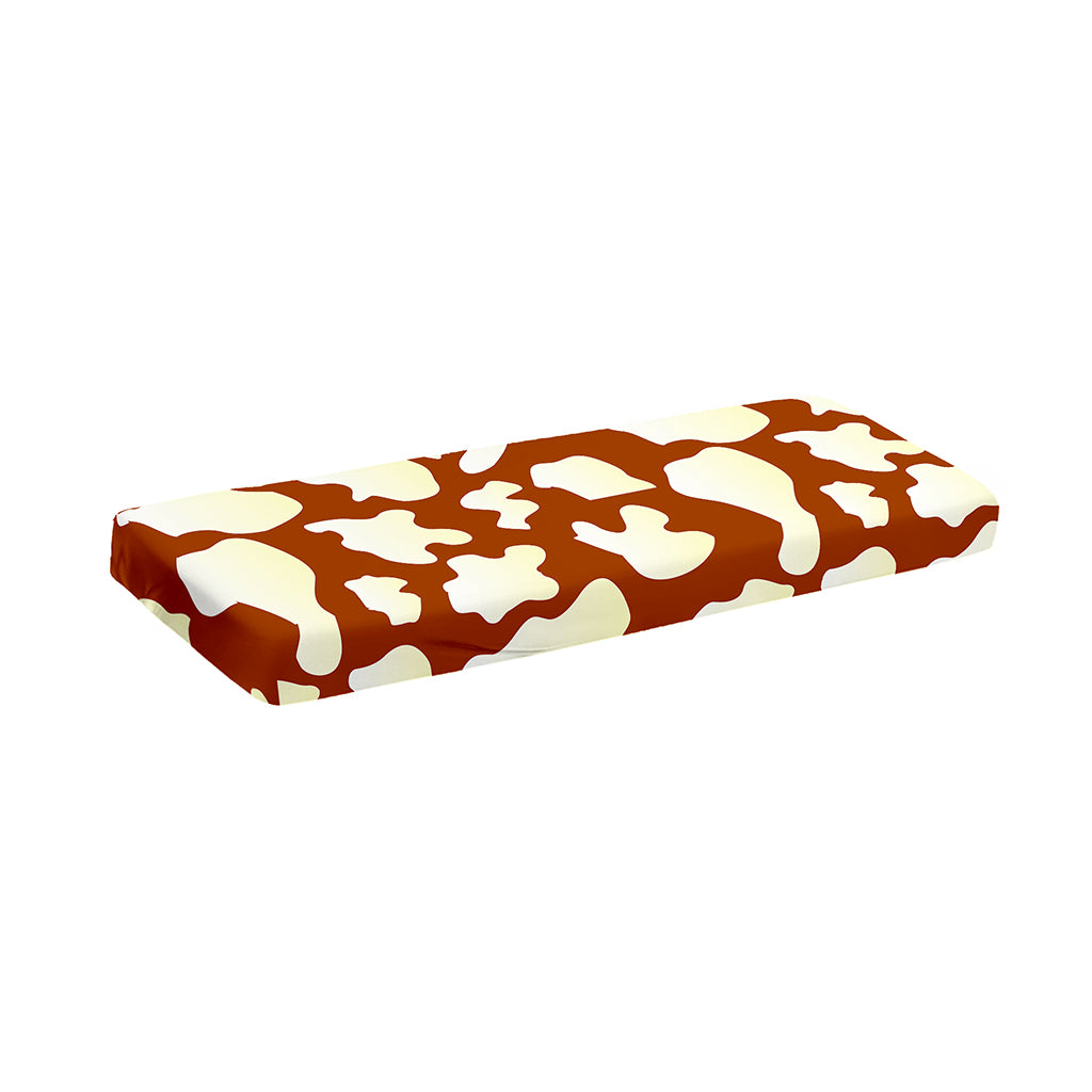 Chocolate And Milk Cow Print Piano Keyboard Cover