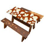 Chocolate And Milk Cow Print Picnic Table Cover