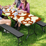 Chocolate And Milk Cow Print Picnic Table Cover