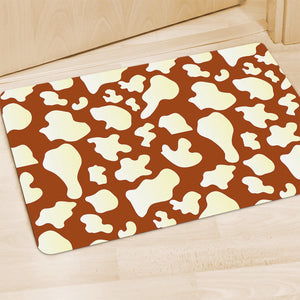 Chocolate And Milk Cow Print Polyester Doormat