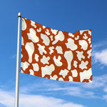 Chocolate And Milk Cow Print Polyester Flag