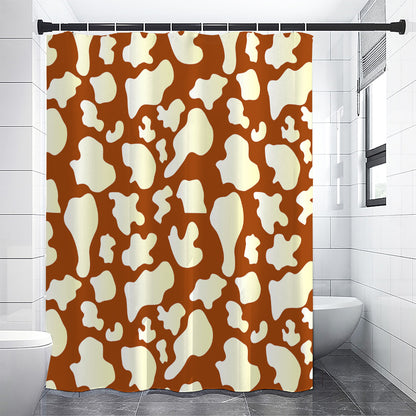 Chocolate And Milk Cow Print Premium Shower Curtain