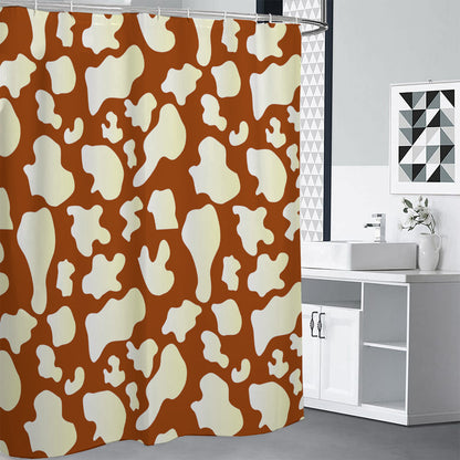 Chocolate And Milk Cow Print Premium Shower Curtain