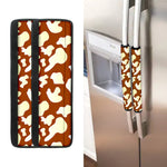 Chocolate And Milk Cow Print Refrigerator Handle Covers