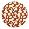 Chocolate And Milk Cow Print Round Blanket