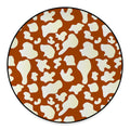 Chocolate And Milk Cow Print Round Floor Mat