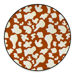 Chocolate And Milk Cow Print Round Floor Mat