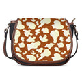 Chocolate And Milk Cow Print Saddle Bag