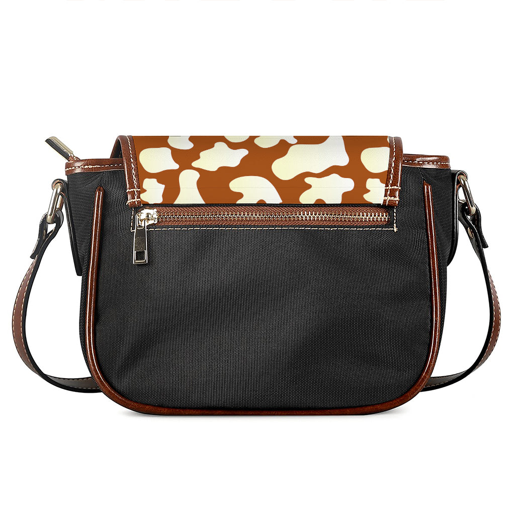 Chocolate And Milk Cow Print Saddle Bag
