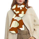 Chocolate And Milk Cow Print Scarf