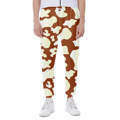 Chocolate And Milk Cow Print Scuba Joggers