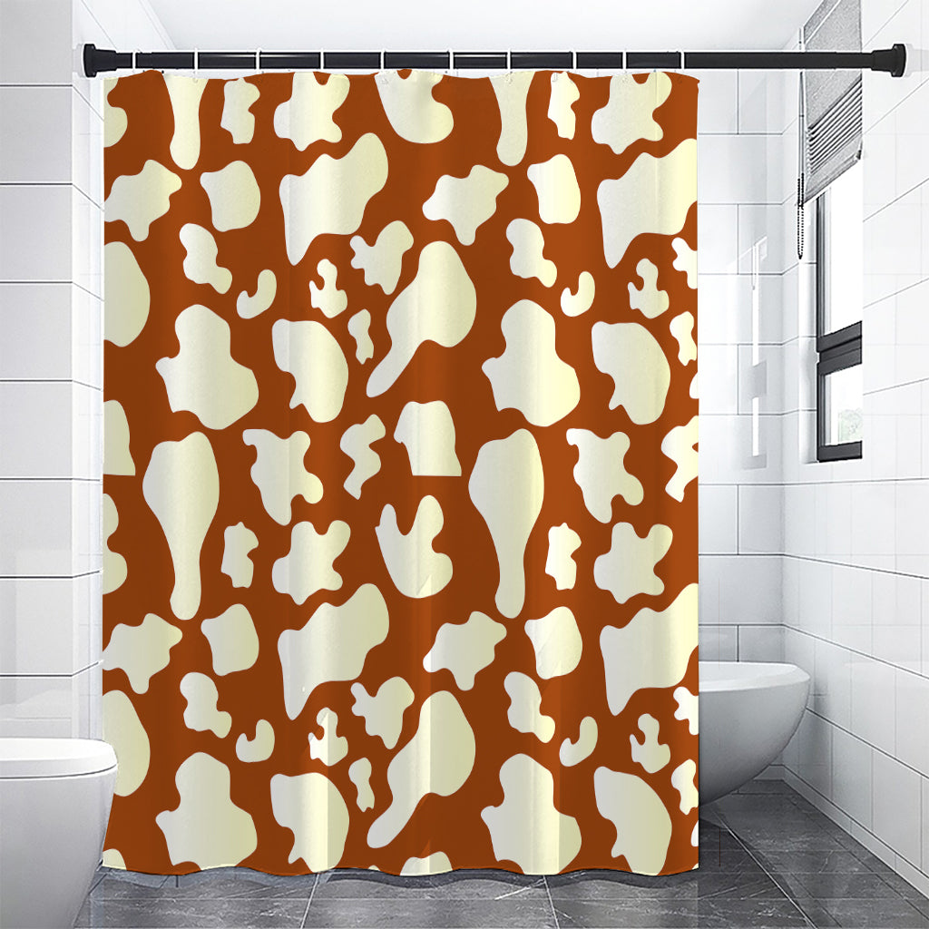 Chocolate And Milk Cow Print Shower Curtain