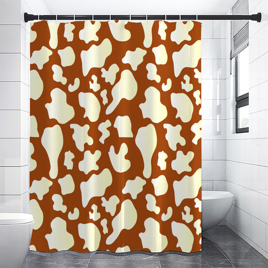 Chocolate And Milk Cow Print Shower Curtain