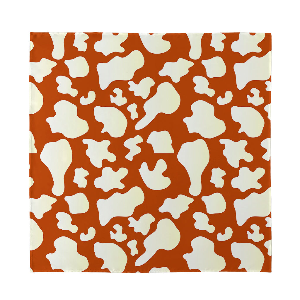 Chocolate And Milk Cow Print Silk Bandana