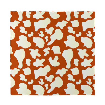 Chocolate And Milk Cow Print Silk Bandana