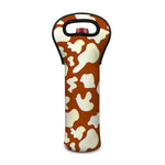 Chocolate And Milk Cow Print Single Neoprene Wine Tote