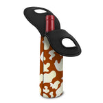 Chocolate And Milk Cow Print Single Neoprene Wine Tote