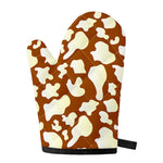 Chocolate And Milk Cow Print Single Oven Mitt