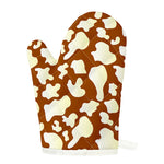 Chocolate And Milk Cow Print Single Oven Mitt