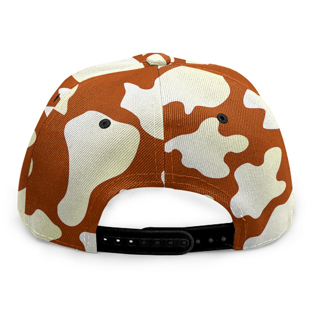 Chocolate And Milk Cow Print Snapback Cap