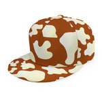 Chocolate And Milk Cow Print Snapback Cap