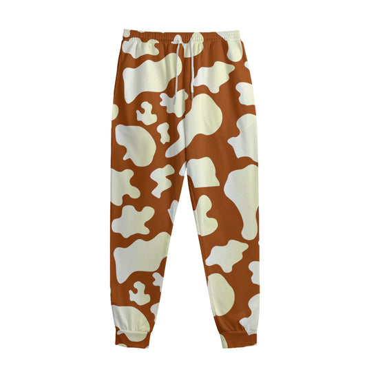 Chocolate And Milk Cow Print Sweatpants