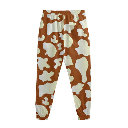 Chocolate And Milk Cow Print Sweatpants