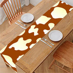 Chocolate And Milk Cow Print Table Runner