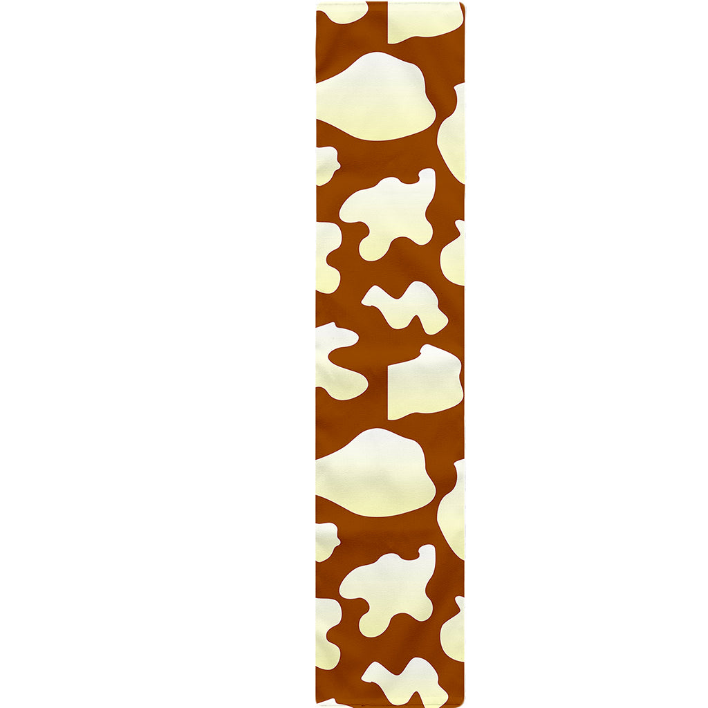 Chocolate And Milk Cow Print Table Runner