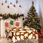 Chocolate And Milk Cow Print Tablecloth