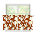 Chocolate And Milk Cow Print Tier Curtains